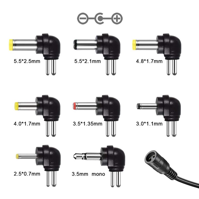 Powseed 12W Universal AC Adapter DC 3V 4.5V 5V 6V 7.5V 9V 12V Power Cord for Household Electronics CCTV IP Camers Routers Speaker Webcam Multi Voltage 1000mA Wall Cord Charger - Image 2